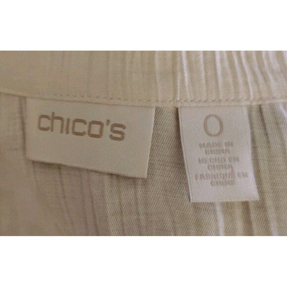 Chico's Open Jacket Size 0 US S Ivory Pockets Rayon - Picture 2 of 8